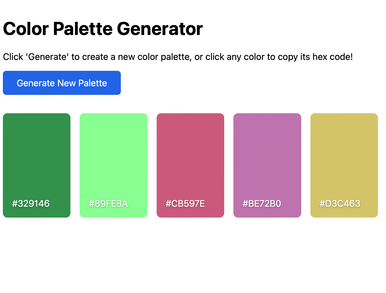 1 Minute Ai: Color Palette  Generator (by Accident)